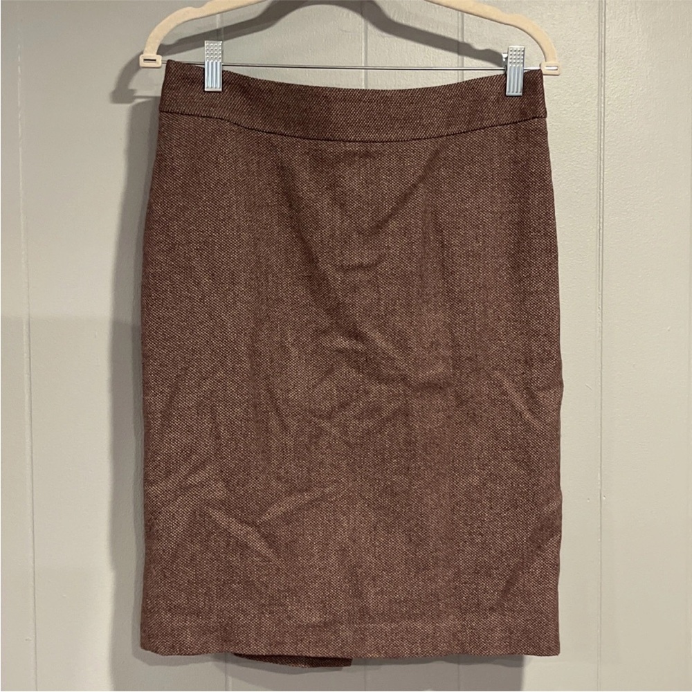 Brooks Brothers 346 Size 6 Wool Skirt Purple Brown Work Wear